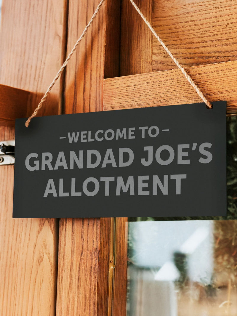 PMC personalised slate garden plaque ONE, British brand