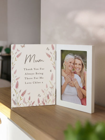 Next PMC Personalised Floral Wooden Hinged Photo Frame 6x4- Buy online at McGrocer