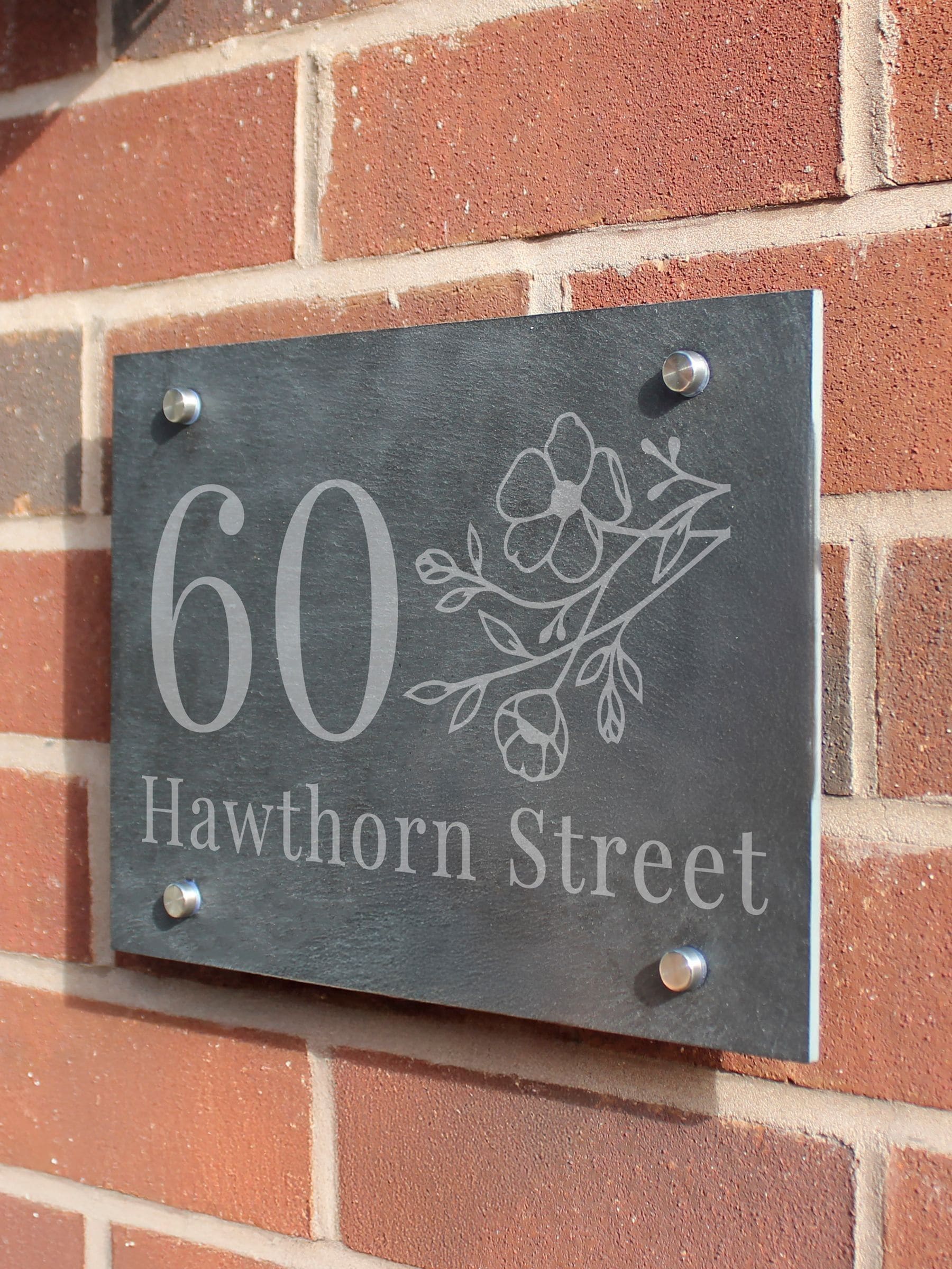 PMC personalised slate house sign 22x20cm, imported from the UK