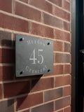 PMC personalised slate house sign 22cm x 20cm x 0.5cm, imported from the UK