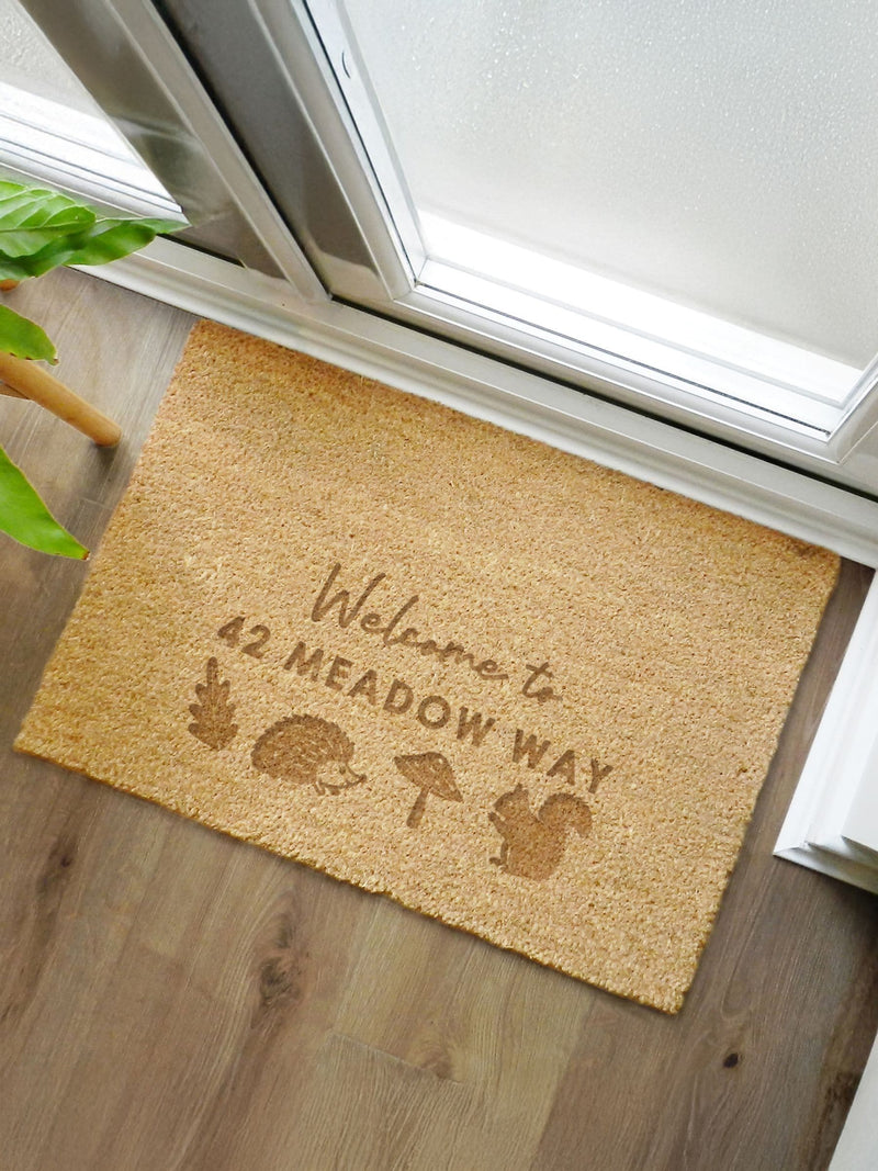 PMC personalised autumn doormat 60x40cm, imported from the UK