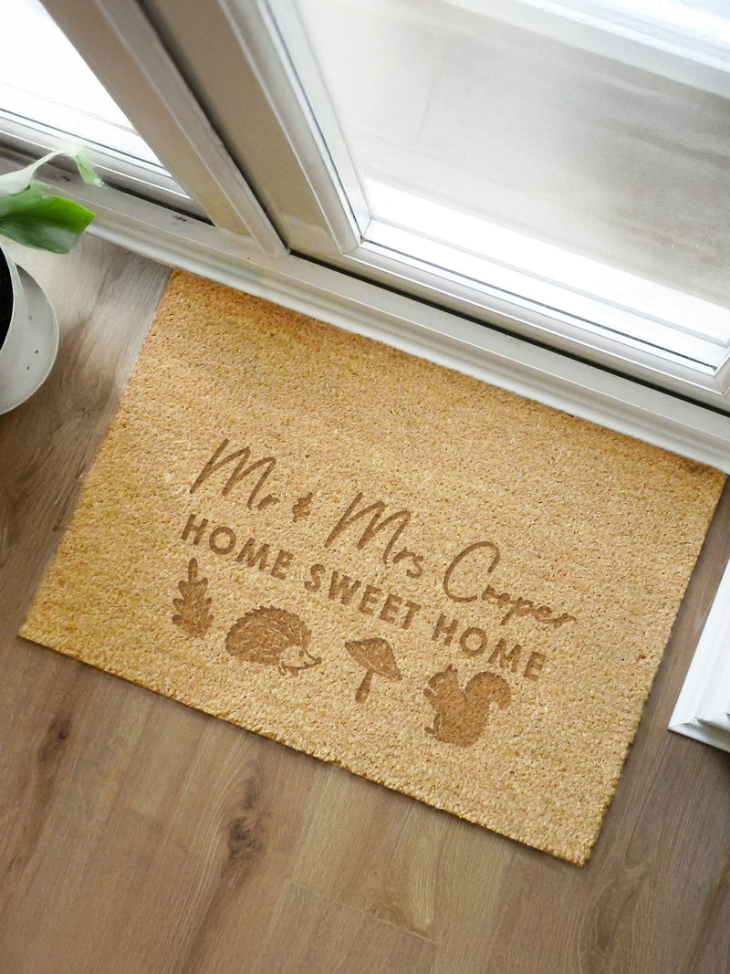 PMC personalised autumn doormat 60x40cm, imported from the UK