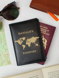 PMC personalised world map passport holder, imported from the UK