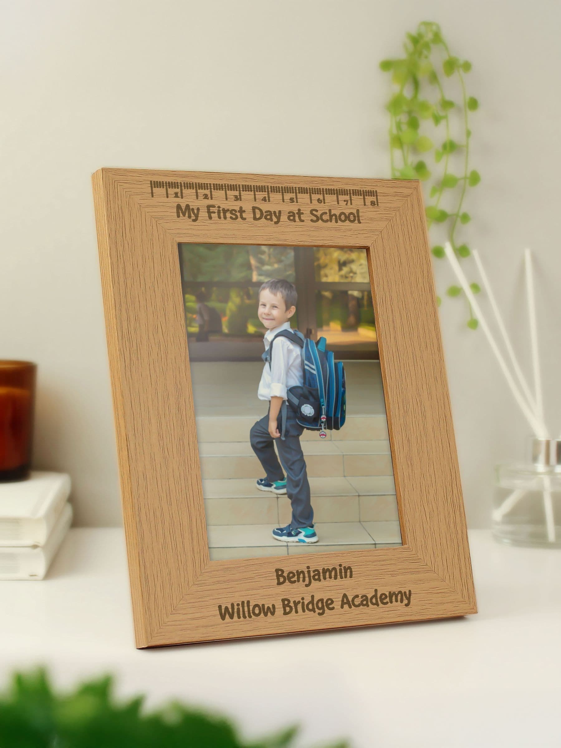 PMC personalised first day at school photo frame 6x4 UK version