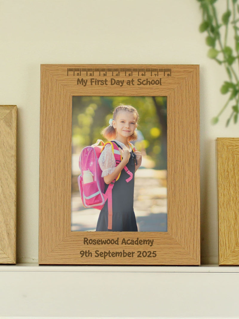 PMC personalised first day at school photo frame 6x4 UK version
