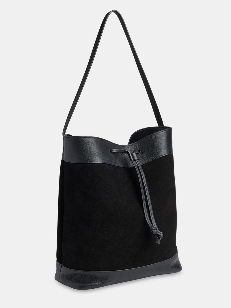 Whistles Sasha suede tote bag black - British product