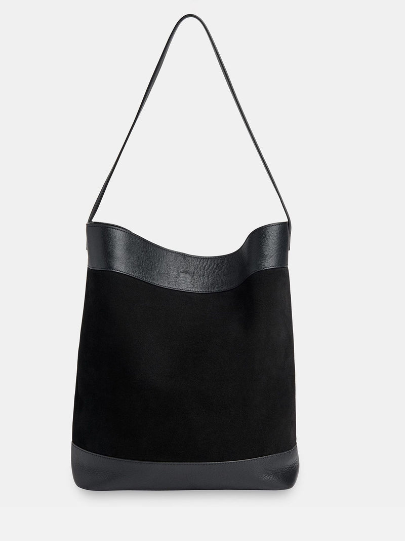Whistles Sasha suede tote bag black - British product