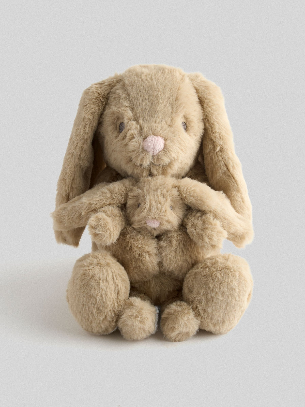 JoJo Maman Bébé mummy and baby bunny plush toy 31cm (British brand)
