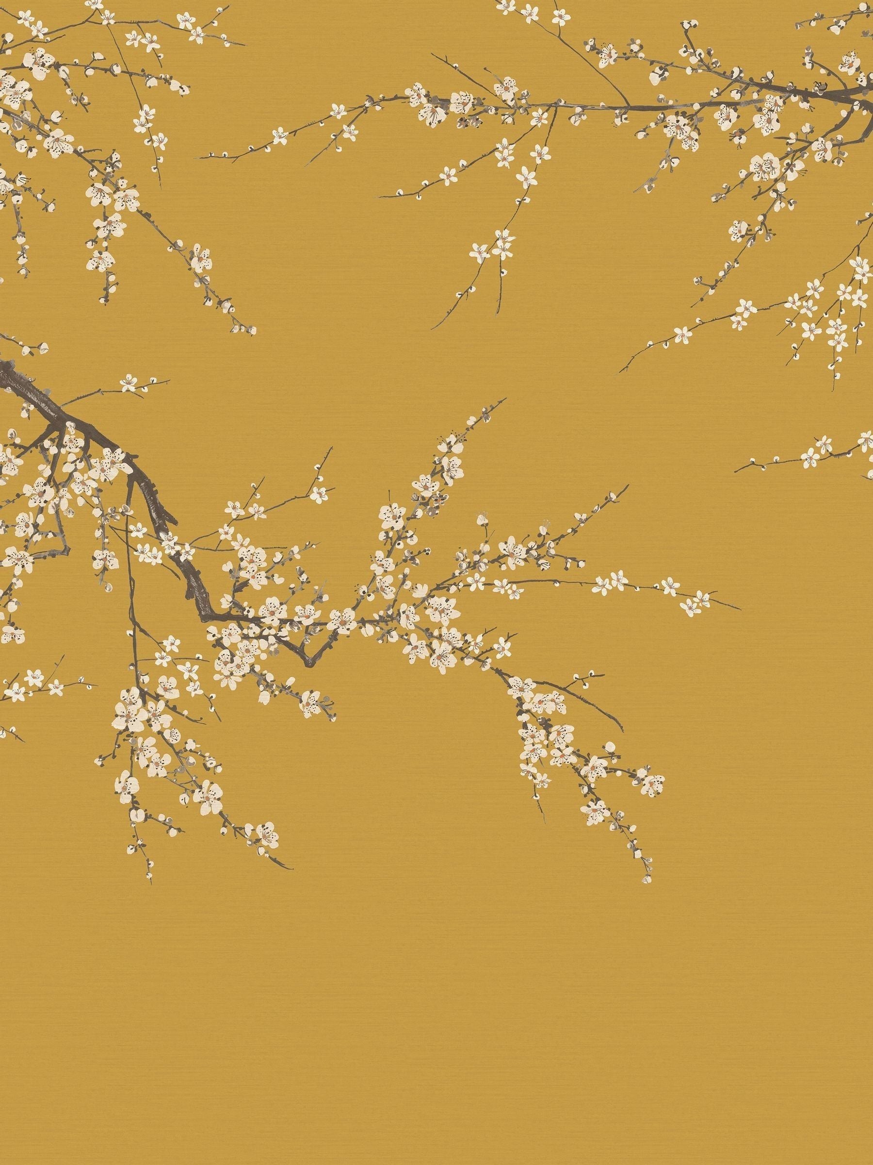 Graham & Brown Turmeric Sakura wallpaper sample A4 - British product