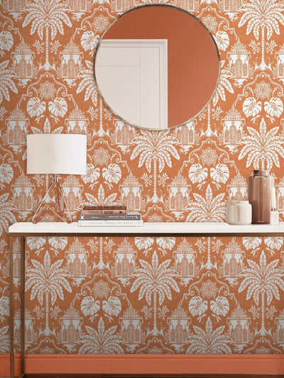 Next Graham & Brown Orange Imperial Wallpaper Sample A4- Buy online at McGrocer