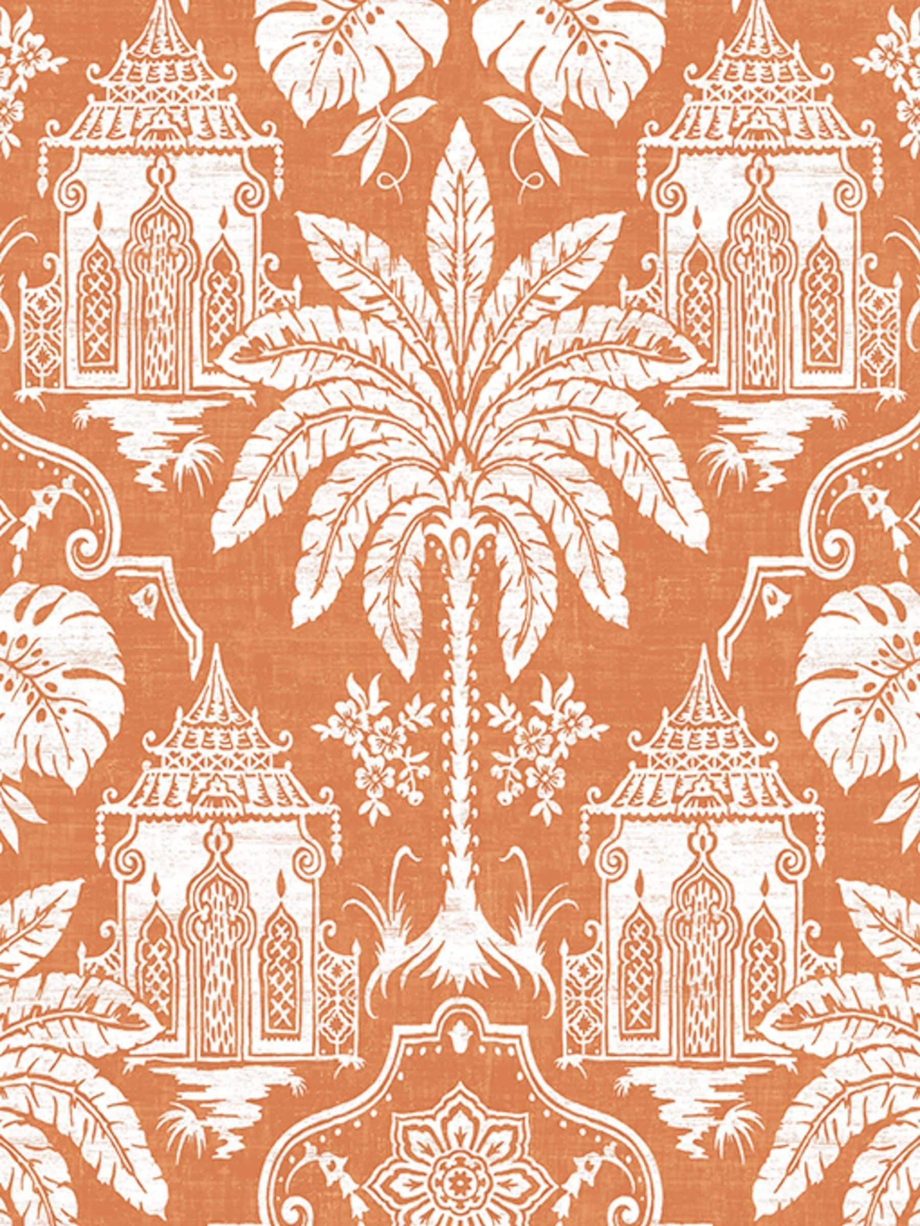 Graham & Brown Orange Imperial A4 wallpaper sample - British product