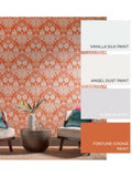 Graham & Brown Orange Imperial A4 wallpaper sample - British product