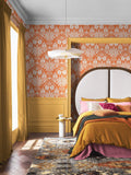 Graham & Brown Orange Imperial A4 wallpaper sample - British product