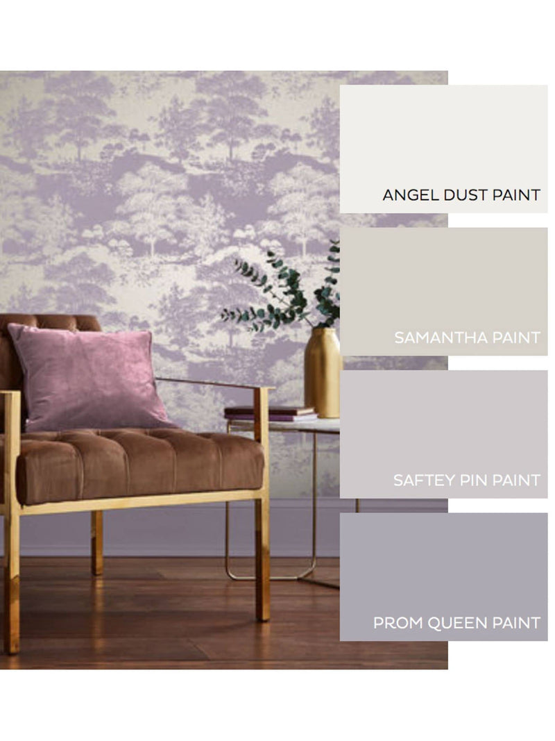 Graham & Brown Bluebell Meadow wallpaper sample - British product