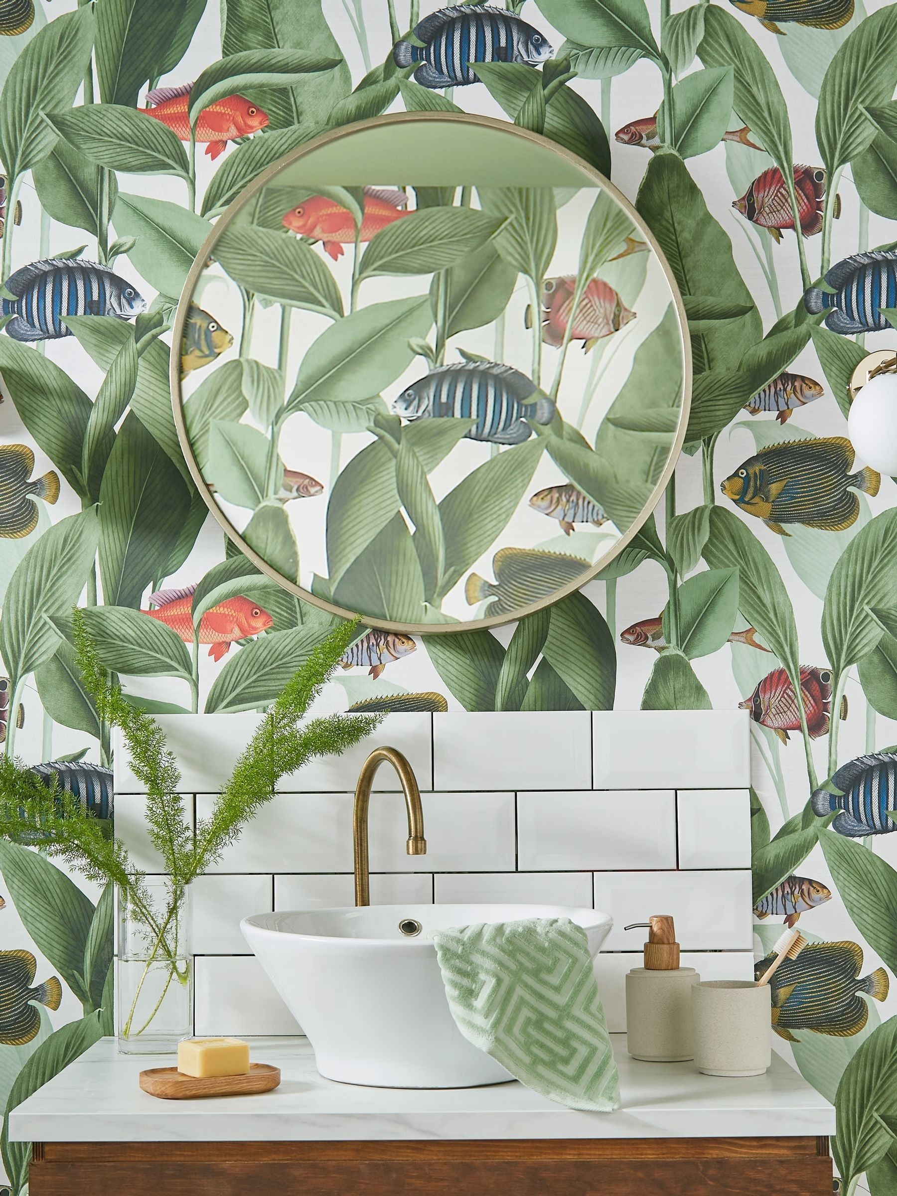 Graham & Brown Lush Aquarium wallpaper sample A4 - British product