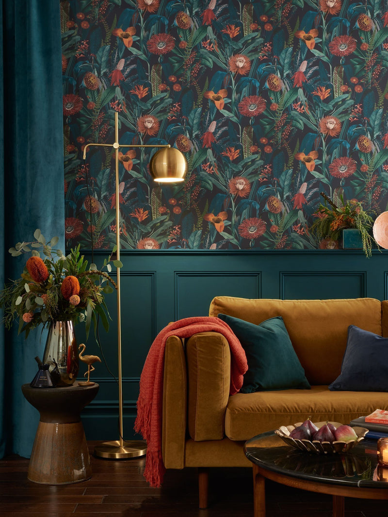Graham & Brown Midnight Tigerlily A4 Wallpaper Sample