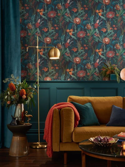 Next Graham & Brown Midnight Tigerlily A4 Wallpaper Sample- Buy online at McGrocer