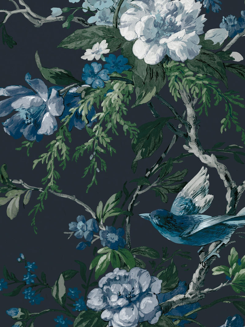 Graham & Brown Midnight Venetian Floral A4 mural sample - British product