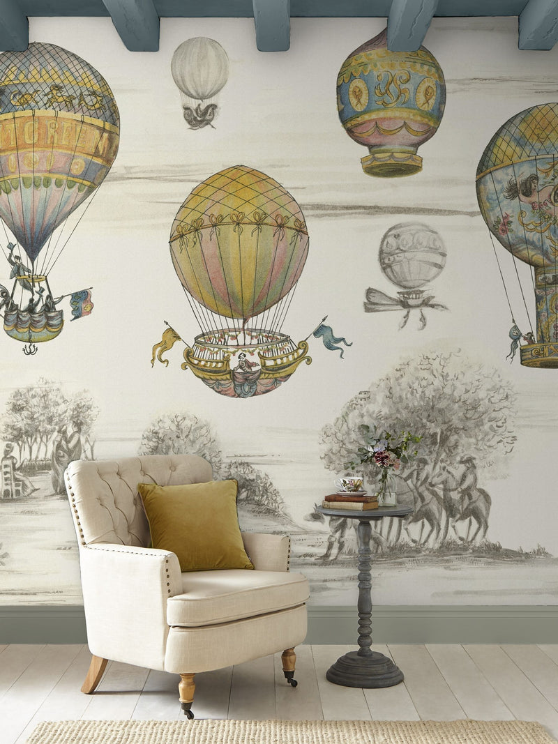 Graham & Brown cream balloon mural sample - British product