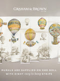 Graham & Brown cream balloon mural sample - British product