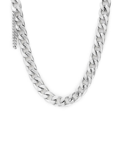 AllSaints Silber Signature Curb Chain Choker-Halskette