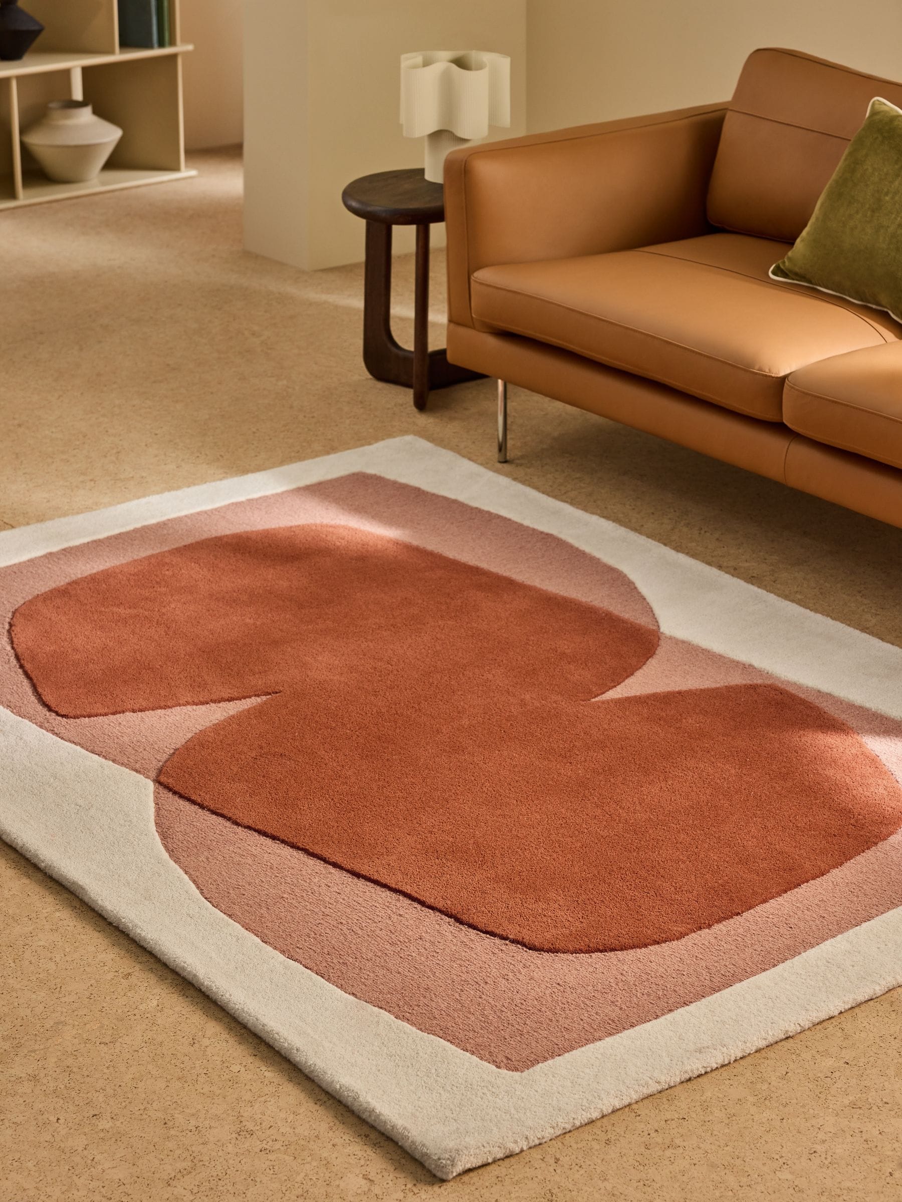 MADE.COM Rust Orange Kinney Wool Tufted Rug