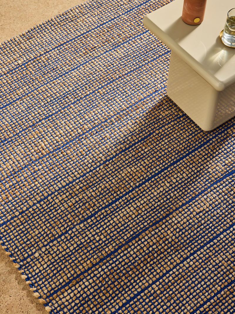 MADE.COM Blue Hurley Woven Jute Rug