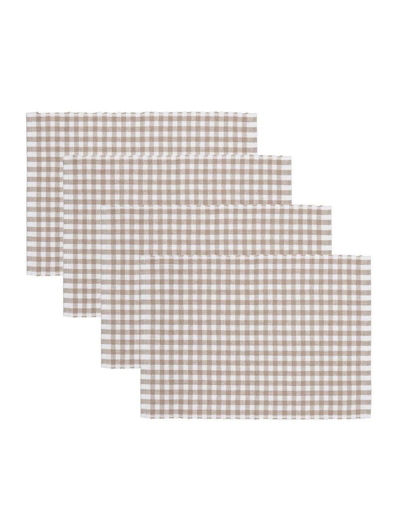 Yard natural barton check placemats set of 4 - British product