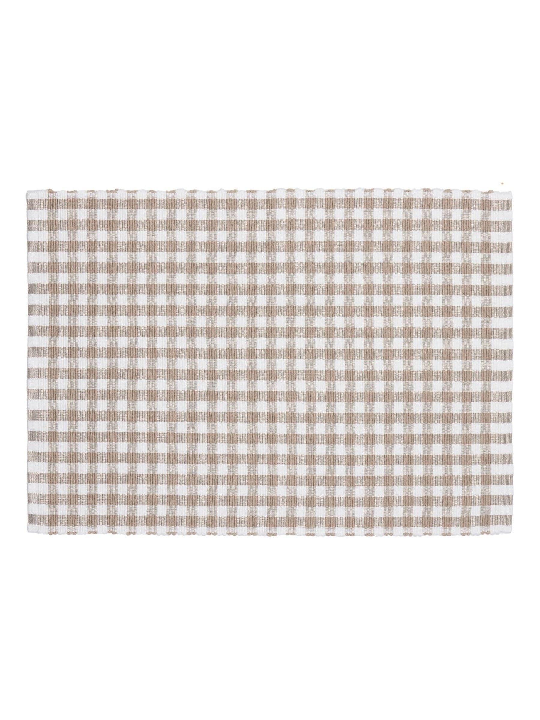 Yard natural barton check placemats set of 4 - British product
