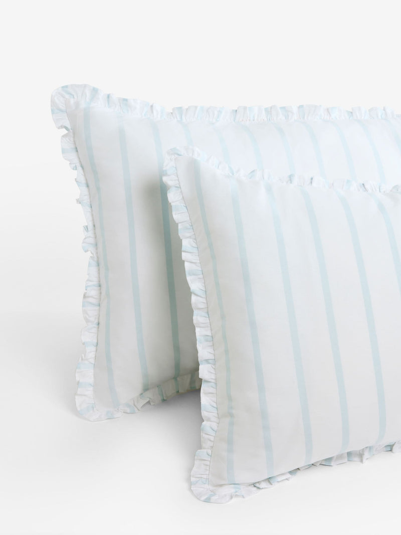Shabby Chic by Rachel Ashwell blue cabana stripe pillowcases - British product