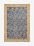 Blue floral jute border rug (British brand)
