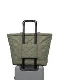 Herschel green heritage quilted capsule tote bag, imported from the UK