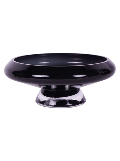 Bol en verre noir Promo Mensuelle Libra Interiors Noir 26 cm