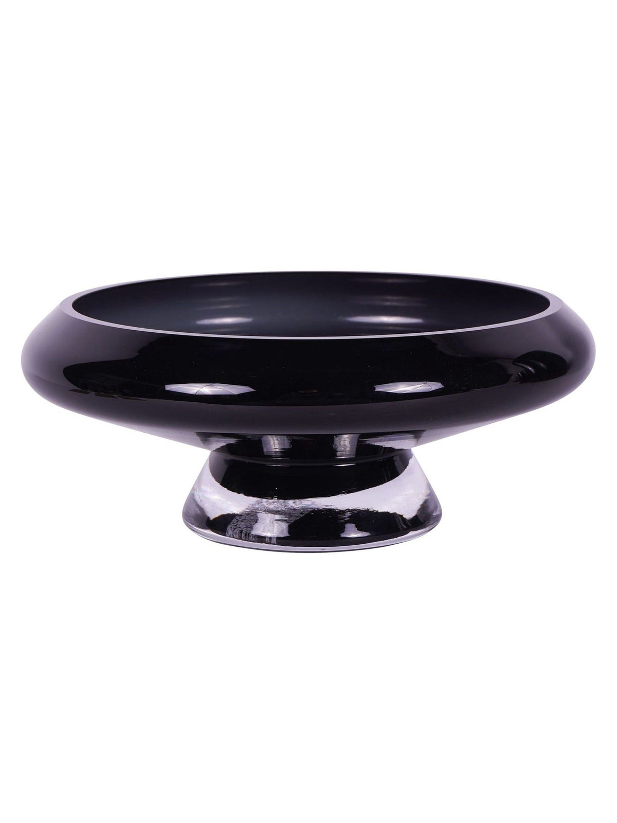 Libra Interiors Black Monthly Promo Noir Glass Bowl 26cm