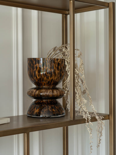 Next Libra Interiors Brown Savanna Glass Vase 24cm- Buy online at McGrocer
