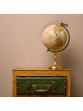 Harvey Makin decorative globe gold base aeroplane detail 37cm, UK version