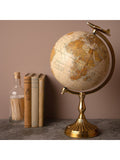 Harvey Makin decorative globe gold base aeroplane detail 37cm, UK version