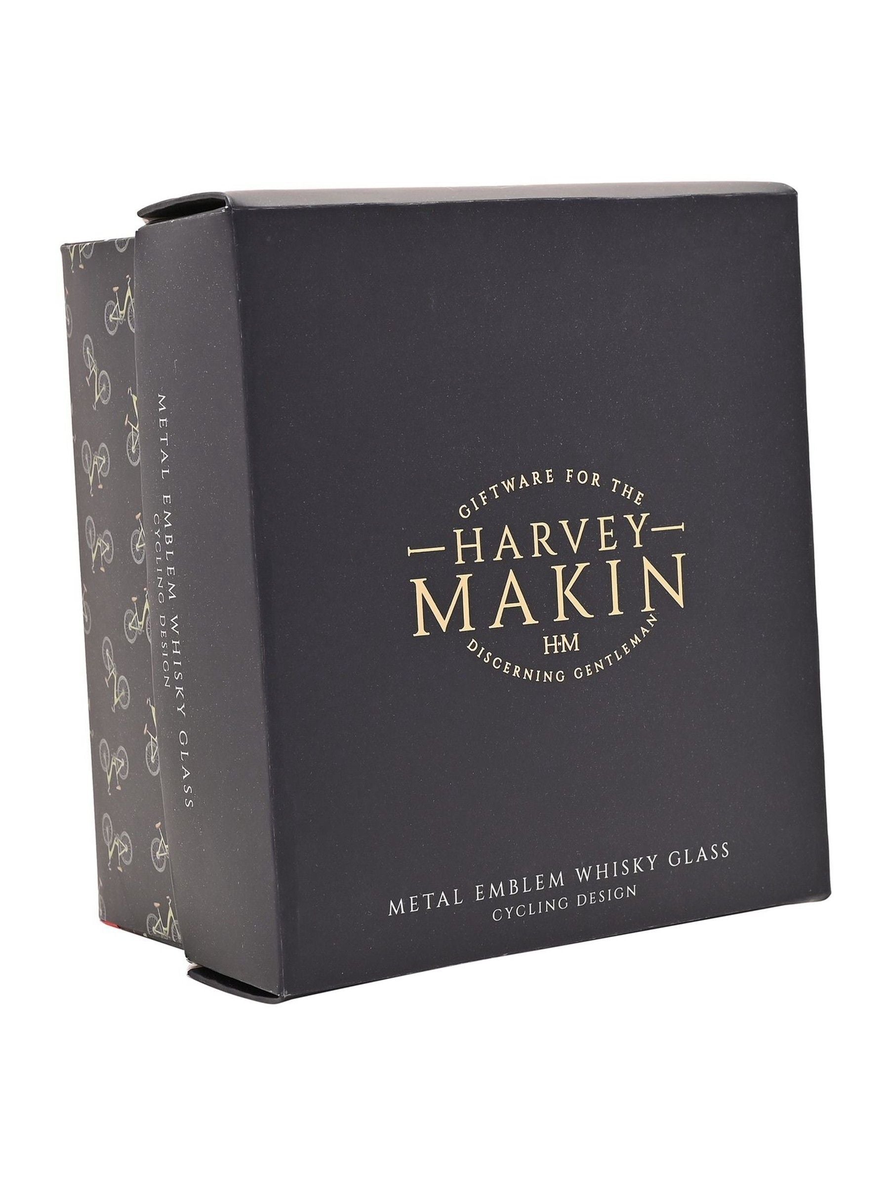 Harvey Makin cycling whisky glass 10cm - British product