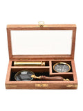 Harvey Makin miniature telescope compass magnifying glass set, UK version