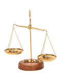 Harvey Makin brass weighing scales with weights, UK version