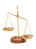 Harvey Makin brass weighing scales with weights, UK version