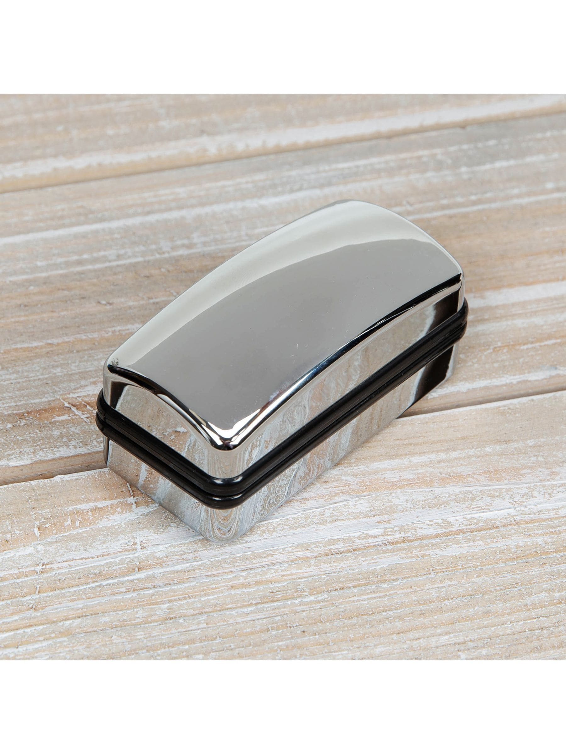 Widdop Silver oval cufflinks engravable box - British product