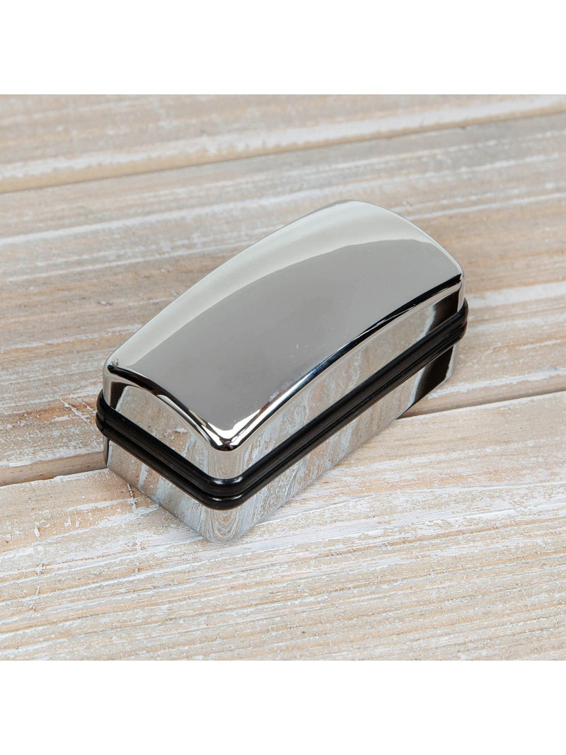 Widdop Silver oval cufflinks engravable box - British product