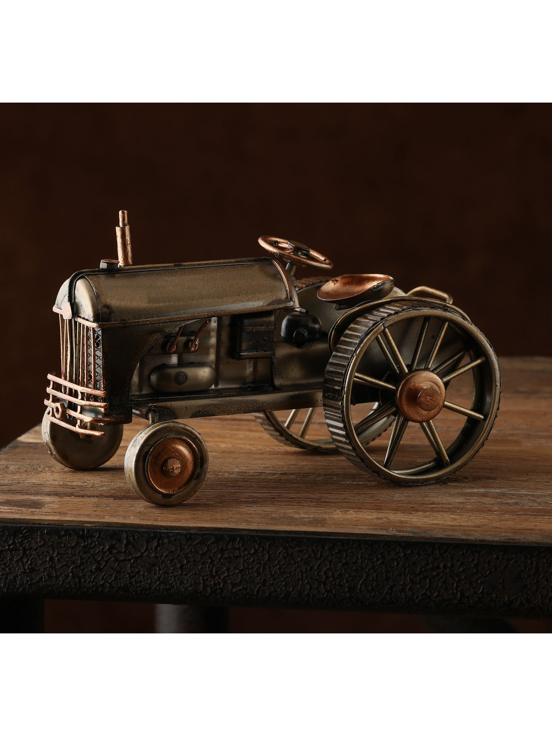 Harvey Makin tractor ornament in bronze finish, imported from the UK