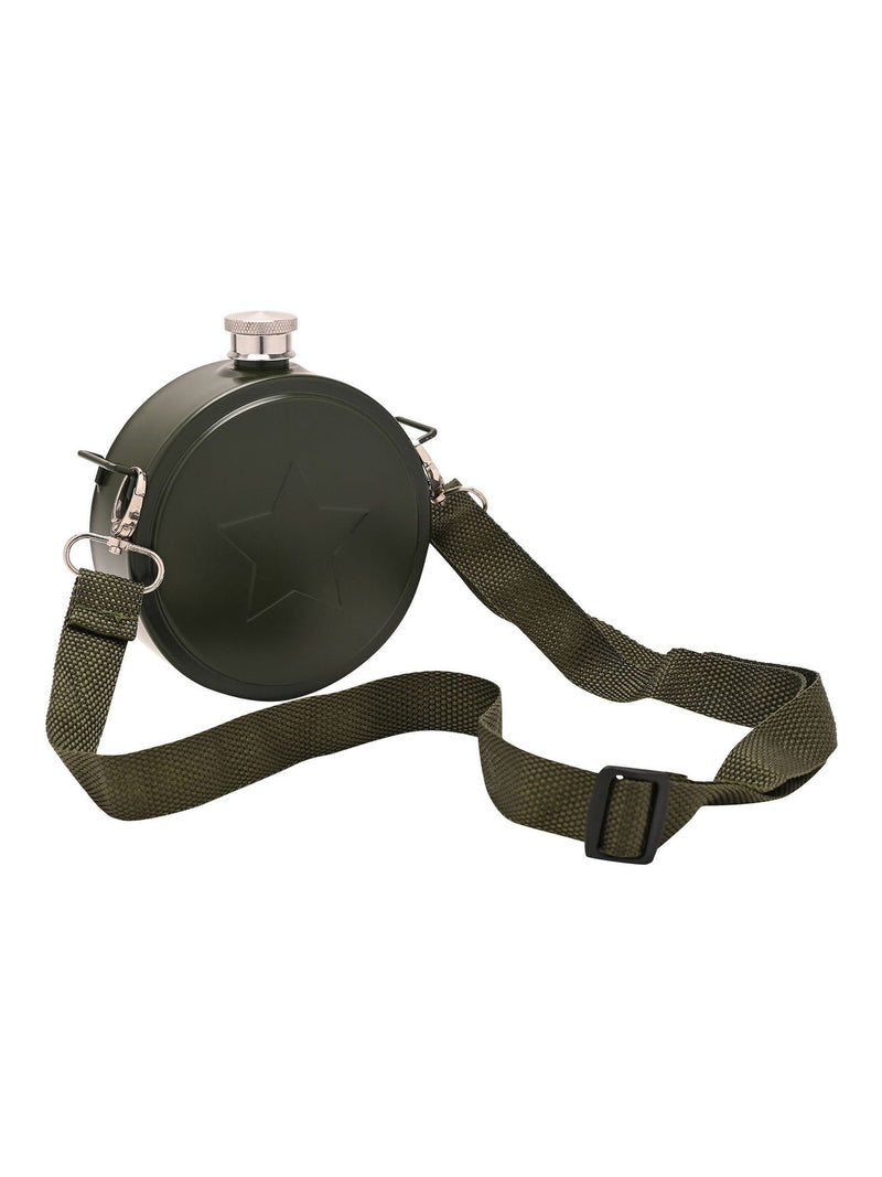 Widdop Green Harvey Makin Classic 20oz Retro Army Hip Flask