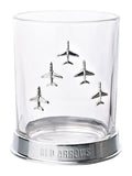 Widdop RAF Red Arrows whiskey tumbler, imported from the UK