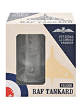 Widdop RAF etched glass tankard Vulcan 13.5cm (British brand)
