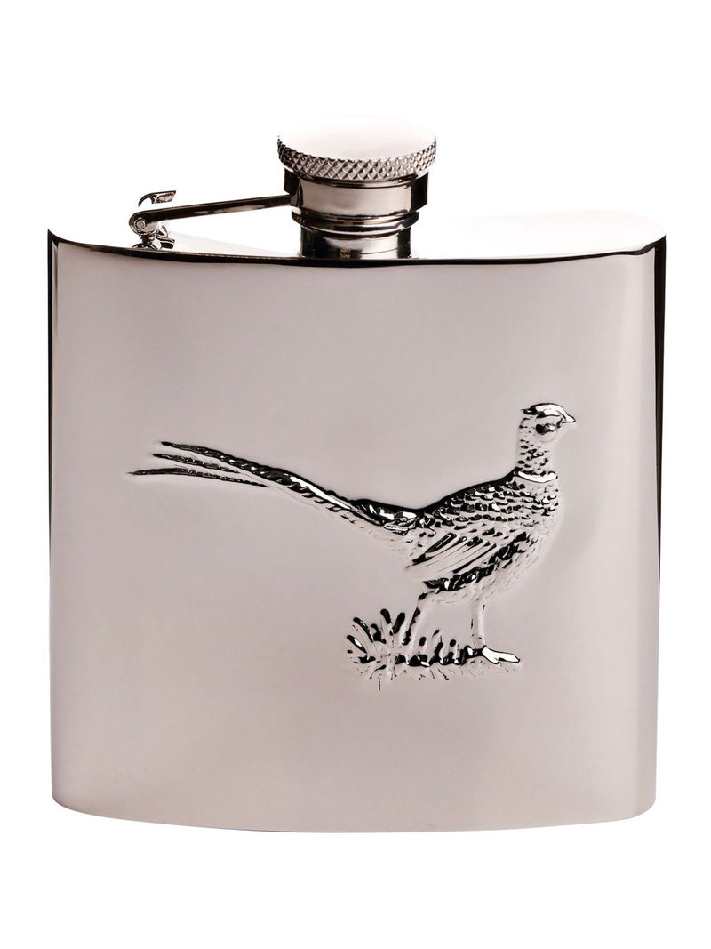 Harvey Makin classic pheasant hip flask (British brand)