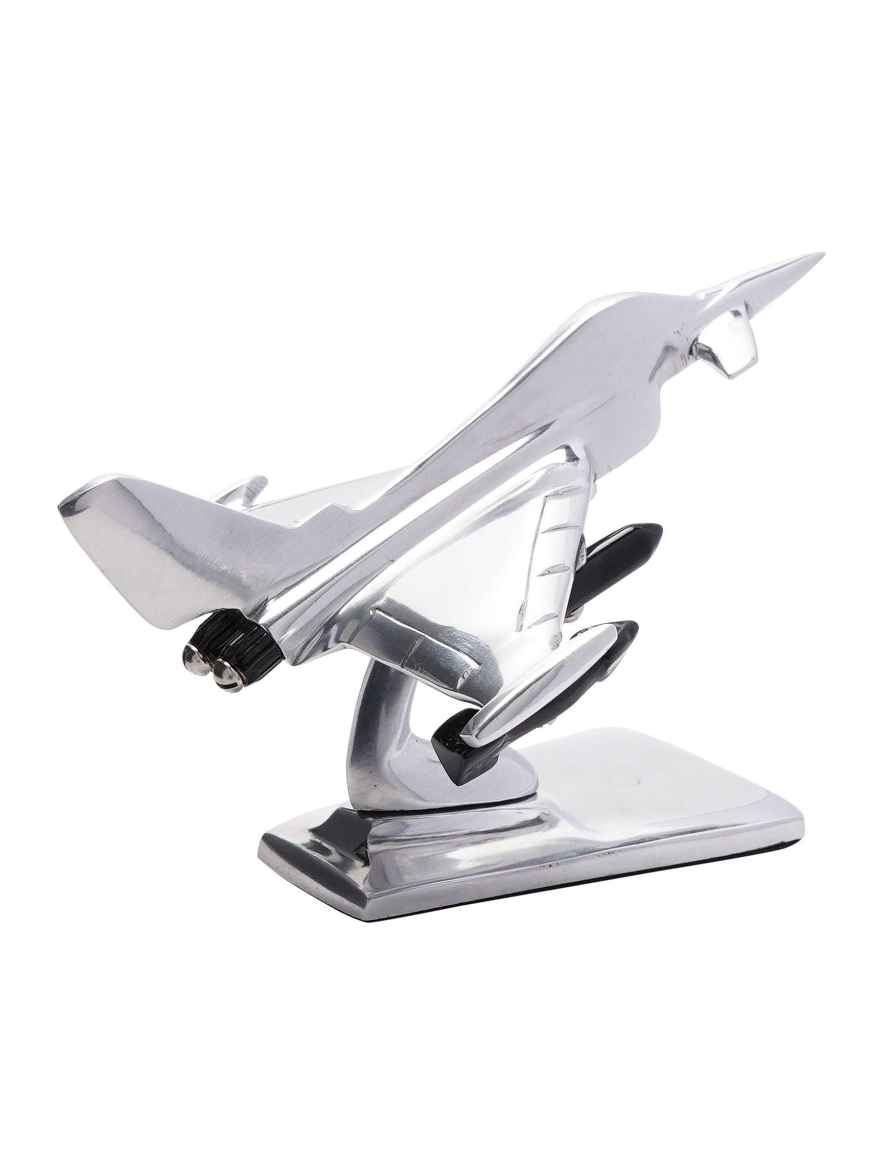 HARVEY MAKIN 6-inch metal Typhoon aircraft model, silver finish (British brand)