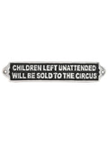 Harvey Makin children left metal sign 24cm, UK version